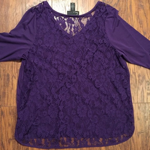 Lane Bryant Purple Blouse - Picture 3 of 3
